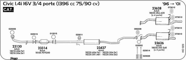 Sigam HO023 - Échappement droxauto.com