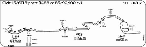 Sigam HO027 - Échappement droxauto.com