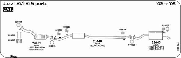 Sigam HO074 - Échappement droxauto.com