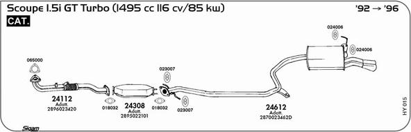 Sigam HY015 - Échappement droxauto.com