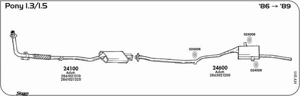 Sigam HY011 - Échappement droxauto.com