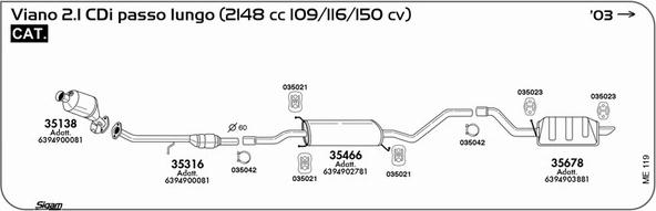 Sigam ME119 - Échappement droxauto.com