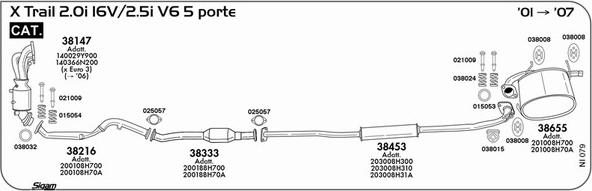 Sigam NI079 - Échappement droxauto.com