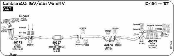 Sigam OP045 - Échappement droxauto.com