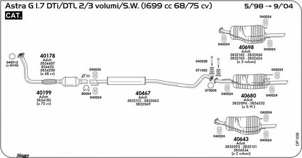 Sigam OP038 - Échappement droxauto.com