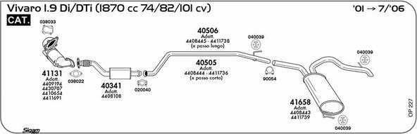 Sigam OP227 - Échappement droxauto.com
