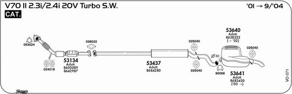 Sigam VO071 - Échappement droxauto.com