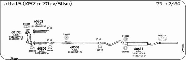 Sigam VW083 - Échappement droxauto.com