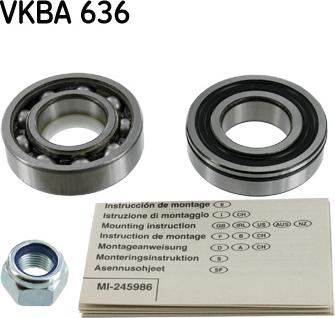 SKF VKBA 636 - Kit de roulements de roue droxauto.com