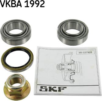 SKF VKBA 1992 - Kit de roulements de roue droxauto.com