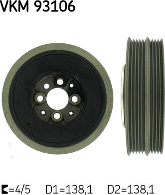 SKF VKM 93106 - Poulie, vilebrequin droxauto.com