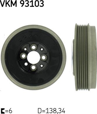 SKF VKM 93103 - Poulie, vilebrequin droxauto.com