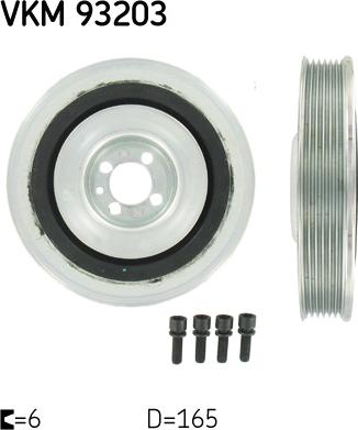 SKF VKM 93203 - Poulie, vilebrequin droxauto.com