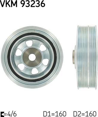 SKF VKM 93236 - Poulie, vilebrequin droxauto.com