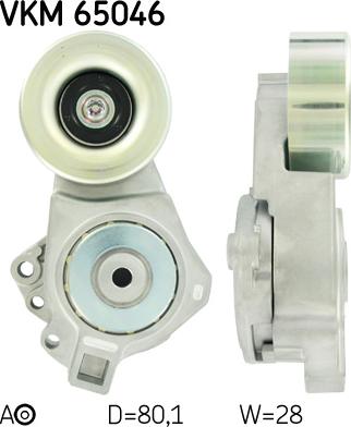 SKF VKM 65046 - Poulie renvoi / transmission, courroie trapézoïdale à nervures droxauto.com