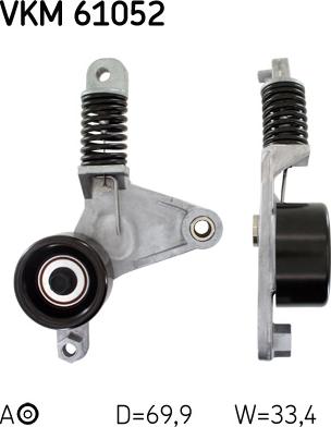 SKF VKM 61052 - Poulie renvoi / transmission, courroie trapézoïdale à nervures droxauto.com