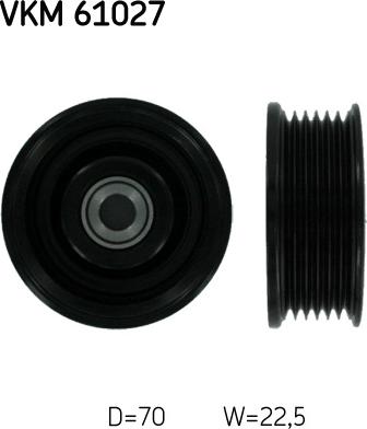 SKF VKM 61027 - Poulie renvoi / transmission, courroie trapézoïdale à nervures droxauto.com