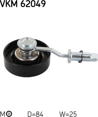 SKF VKM 62049 - Poulie renvoi / transmission, courroie trapézoïdale à nervures droxauto.com