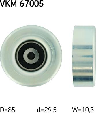 SKF VKM 67005 - Poulie renvoi / transmission, courroie trapézoïdale à nervures droxauto.com
