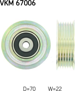 SKF VKM 67006 - Poulie renvoi / transmission, courroie trapézoïdale à nervures droxauto.com