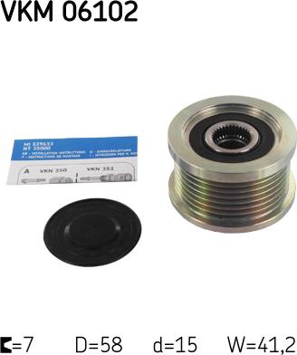SKF VKM 06102 - Poulie, alternateur droxauto.com