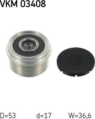 SKF VKM 03408 - Poulie, alternateur droxauto.com