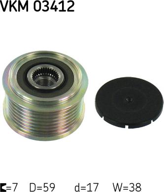 SKF VKM 03412 - Poulie, alternateur droxauto.com