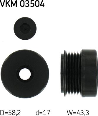 SKF VKM 03504 - Poulie, alternateur droxauto.com
