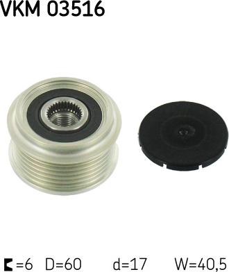 SKF VKM 03516 - Poulie, alternateur droxauto.com