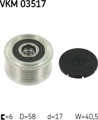 SKF VKM 03517 - Poulie, alternateur droxauto.com