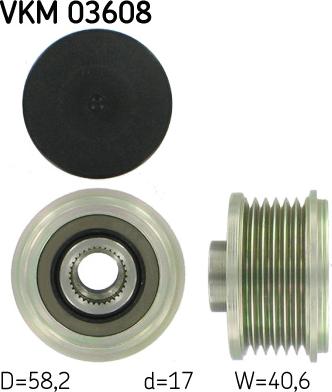 SKF VKM 03608 - Poulie, alternateur droxauto.com