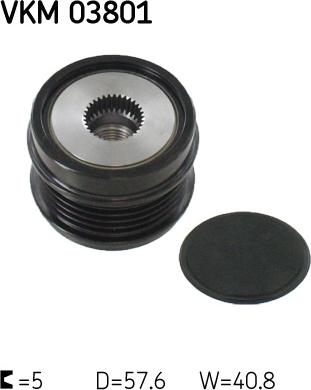 SKF VKM 03801 - Poulie, alternateur droxauto.com