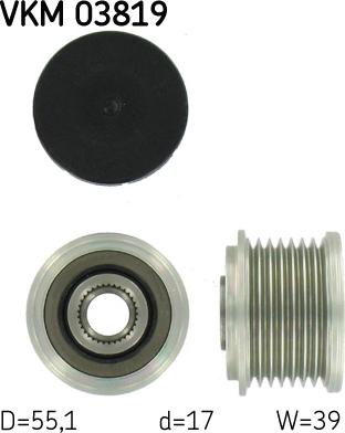 SKF VKM 03819 - Poulie, alternateur droxauto.com