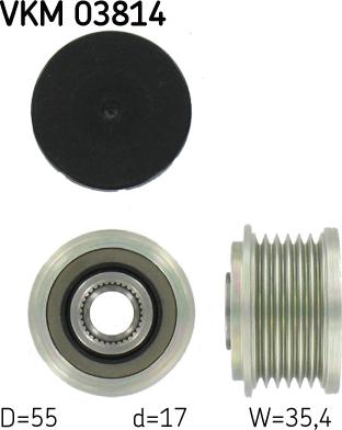 SKF VKM 03814 - Poulie, alternateur droxauto.com