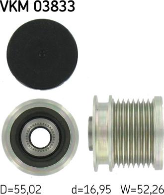 SKF VKM 03833 - Poulie, alternateur droxauto.com