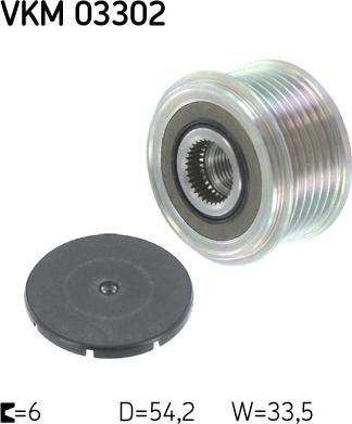 SKF VKM 03302 - Poulie, alternateur droxauto.com