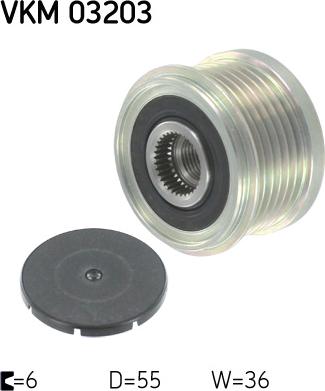SKF VKM 03203 - Poulie, alternateur droxauto.com