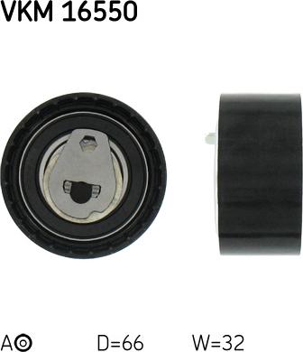 SKF VKM 16550 - Poulie-tendeur, courroie de distribution droxauto.com