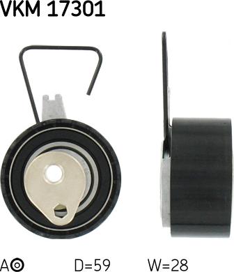 SKF VKM 17301 - Poulie-tendeur, courroie de distribution droxauto.com