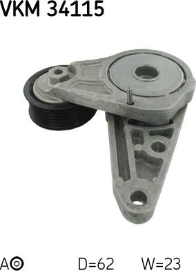 SKF VKM 34115 - Poulie renvoi / transmission, courroie trapézoïdale à nervures droxauto.com
