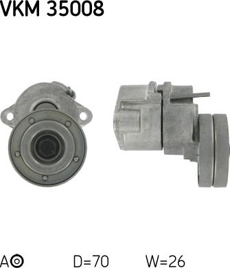 SKF VKM 35008 - Poulie renvoi / transmission, courroie trapézoïdale à nervures droxauto.com