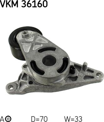 SKF VKM 36160 - Poulie renvoi / transmission, courroie trapézoïdale à nervures droxauto.com