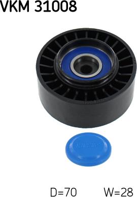 SKF VKM 31008 - Poulie renvoi / transmission, courroie trapézoïdale à nervures droxauto.com