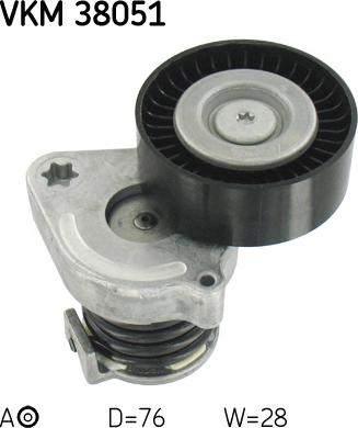 SKF VKM 38051 - Poulie renvoi / transmission, courroie trapézoïdale à nervures droxauto.com