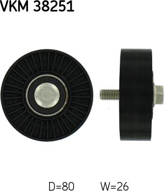 SKF VKM 38251 - Poulie renvoi / transmission, courroie trapézoïdale à nervures droxauto.com