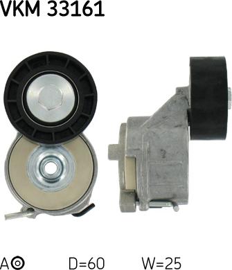 SKF VKM 33161 - Poulie renvoi / transmission, courroie trapézoïdale à nervures droxauto.com