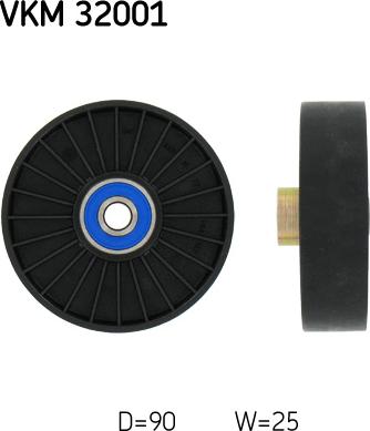SKF VKM 32001 - Poulie renvoi / transmission, courroie trapézoïdale à nervures droxauto.com