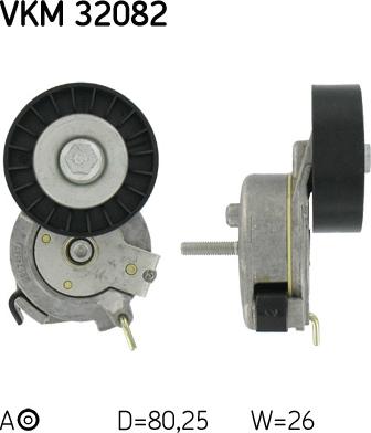 SKF VKM 32082 - Poulie renvoi / transmission, courroie trapézoïdale à nervures droxauto.com