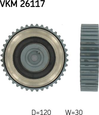 SKF VKM 26117 - Poulie renvoi / transmission, courroie de distribution droxauto.com