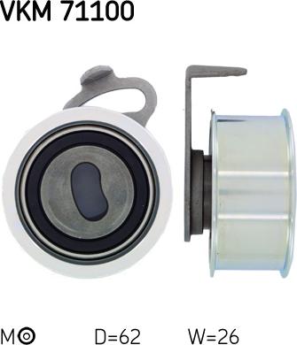 SKF VKM 71100 - Poulie-tendeur, courroie de distribution droxauto.com